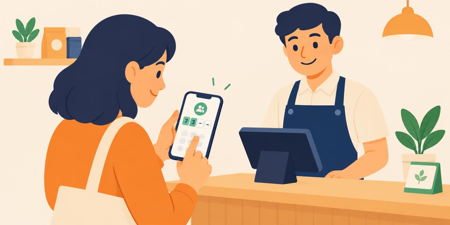 A customer visiting a neighbourhood cafe